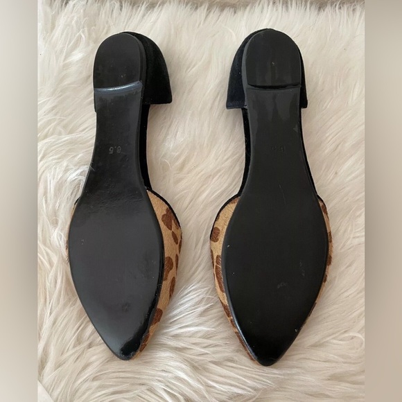Jeffrey Campbell Ibiza Women's 6.5 D'Orsay Cheetah Print Calf Hair Slip On Flats - Picture 2 of 8